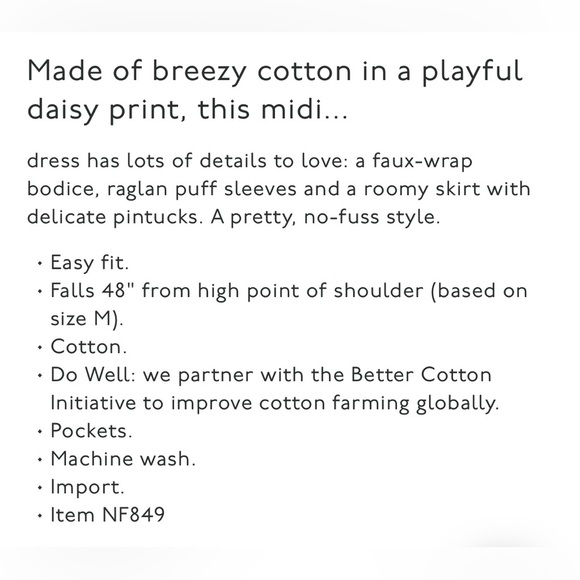 Madewell cotton Midi dress size large - Picture 7 of 7